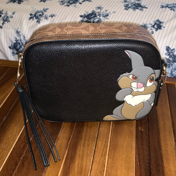 disney x coach camera bag with thumper